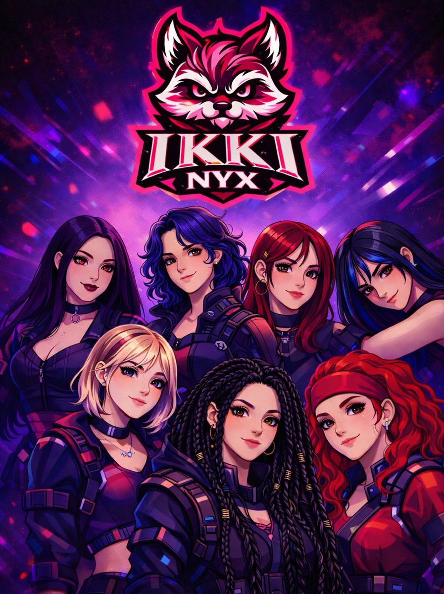 IKKIEsports's tweet photo. Presentamos oficialmente a nuestras guerreras de 🏹 IKKI NYX 💫, listas para el torneo de Distrito Esports apoyado por @idrd_recreacion y @movistargameclubcol 

Ellas son talento, estrategia y determinación.
Ellas son la oscuridad que brilla.
Ellas son IKKI NYX 🖤✨ https://t.co/JKlXZzJm19
