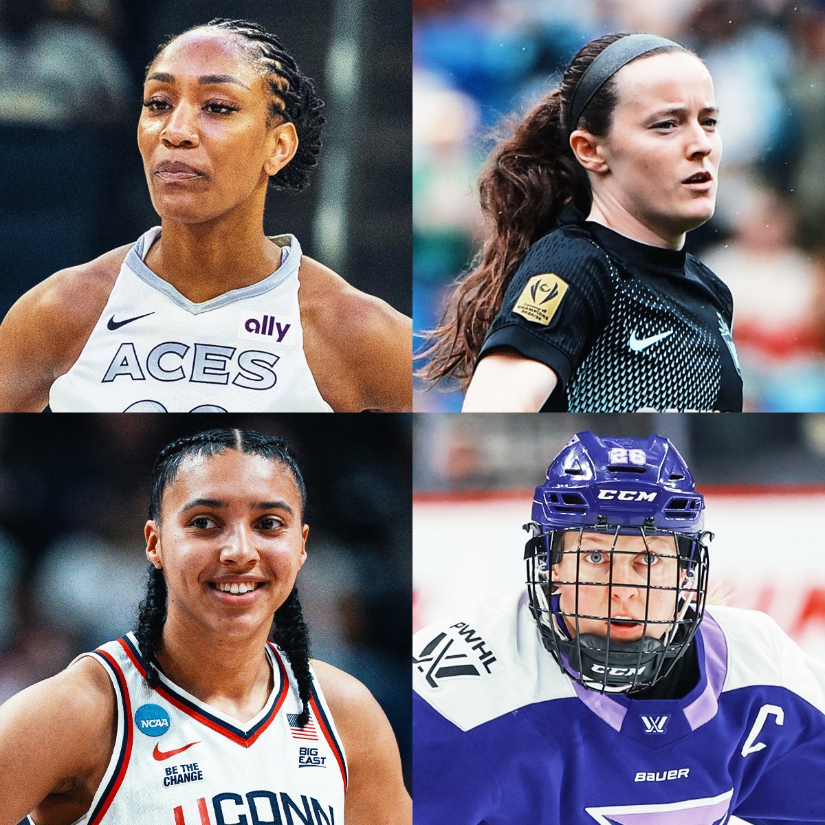 StubHub's tweet photo. actually showing up for women’s sports >>>

▫️PWHL: continues to April 25
▫️NWSL: March 13-November 1
▫️League One Volleyball: continues to April 4
▫️March Madness: March 18-April 5
▫️WNBA: currently May 8-September 24
▫️Women’s College World Series: May 28-June 4/5 
▫️U.S. Women’s Open: June 4-7
▫️US Open: August 30-September 12

we’re locked in all year long 🔥