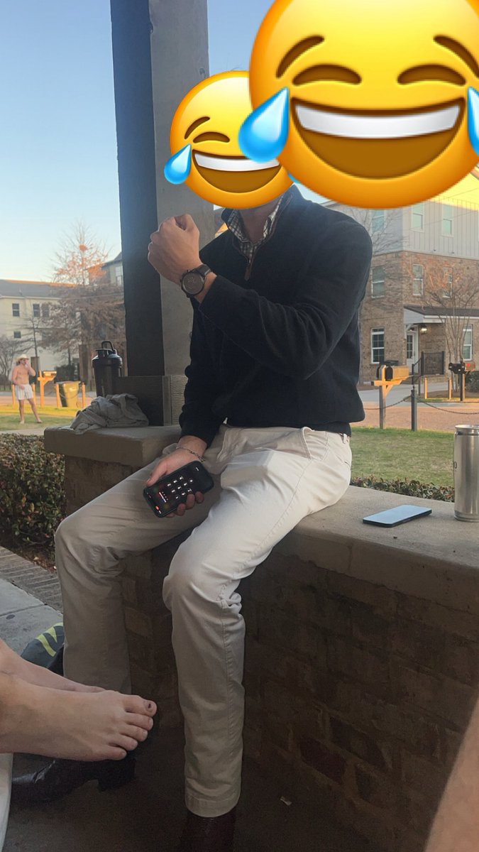 BeerEnjoyer57's tweet photo. My BFH (boy from home) came into town today. He’s from MB (Mountain Brook). Thoughts/Opinions? Ignore my whore girlfriend’s sexy feet. https://t.co/W20G8XJUUm
