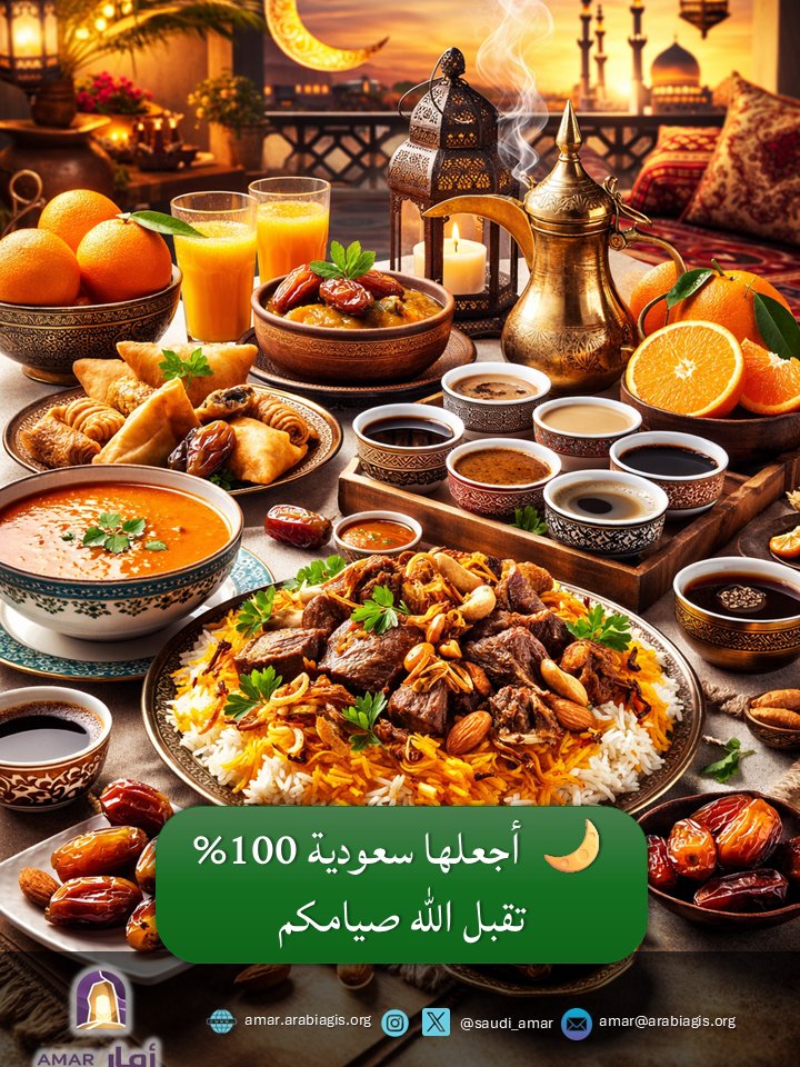 saudi_amar's tweet photo. 🌙 أجعلها #سعودية 100%
تقبل الله صيامكم

#الجمعة #رمضان_شهر_الخير https://t.co/9ZmR7avlQo