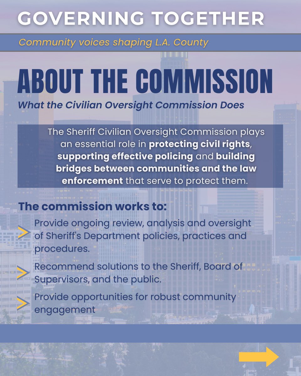 LA County Sheriff Civilian Oversight Commission tweet media