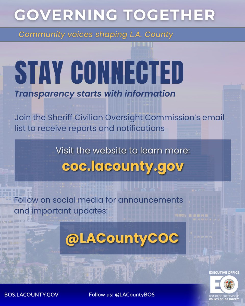 LA County Sheriff Civilian Oversight Commission tweet media