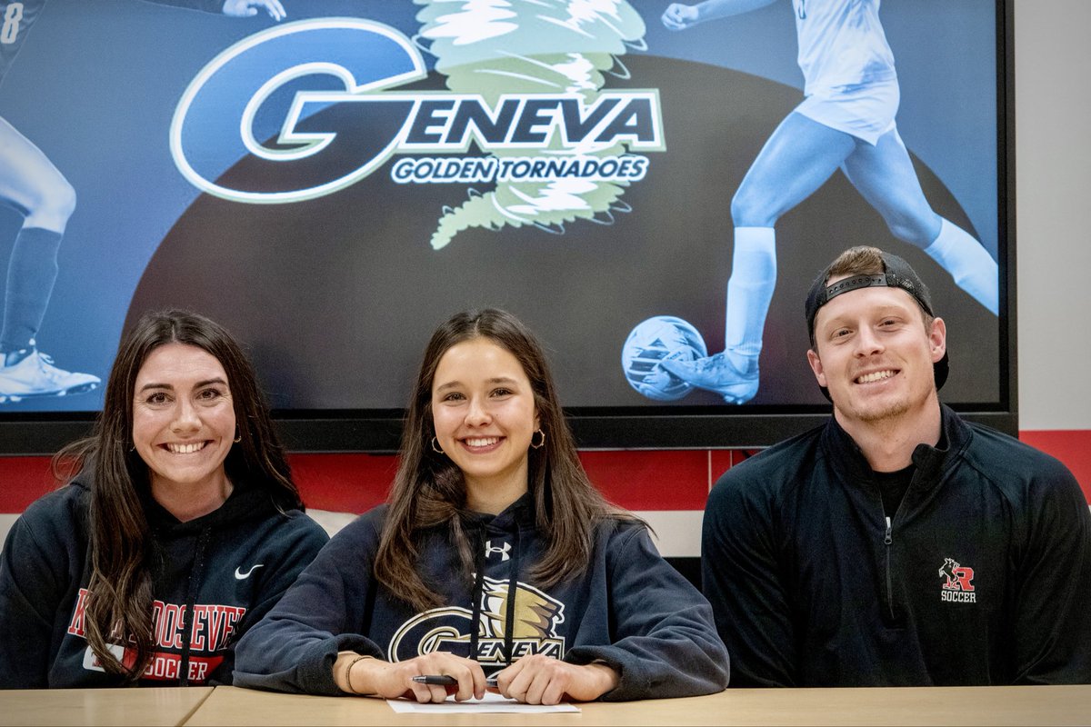 RoughRidersKENT's tweet photo. Congratulations to Hannah Hido on signing to continue her academic &amp; athletic career at Geneva College, where she’ll compete with their soccer program. She was a 4-year starter (72 straight) &amp; 2-year captain.
⚽ 3x First Team All-League
⚽ 3x First Team All-District
⚽ Senior MVP https://t.co/6o0PzOZ7i5