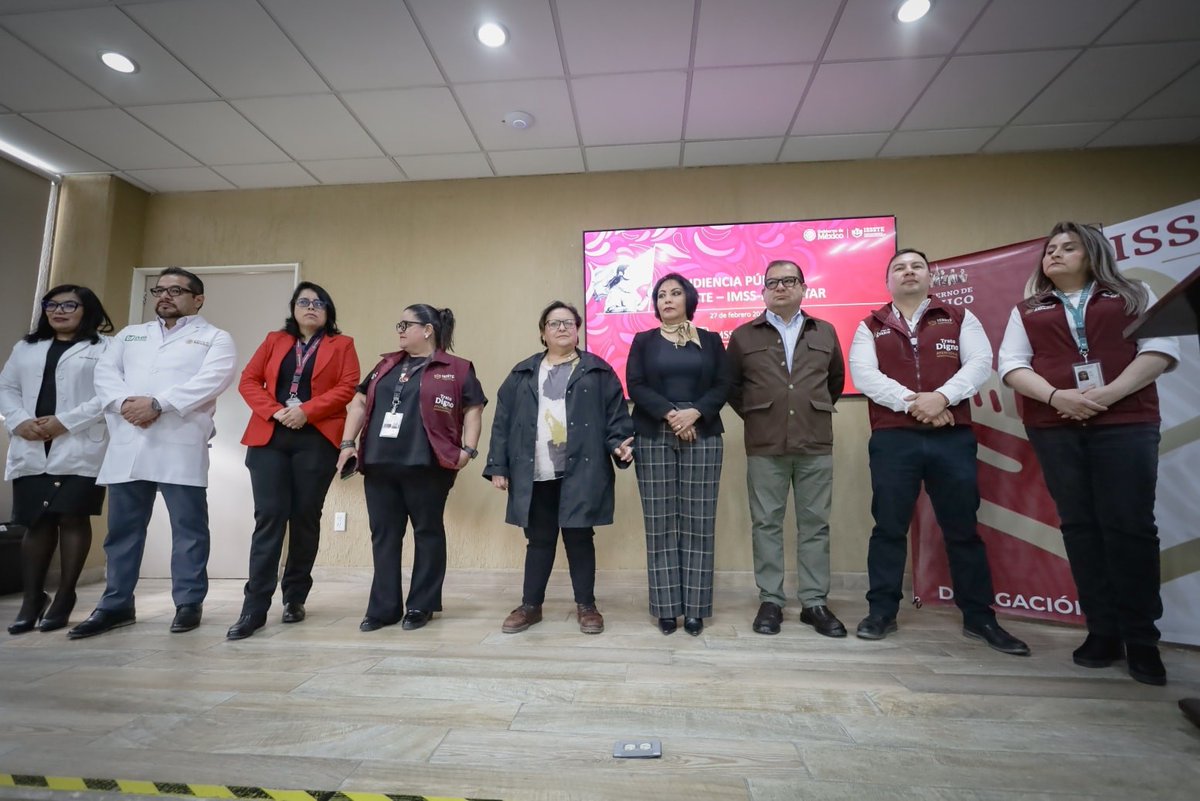 1ra Audiencia Pública con módulos itinerantes, en el hospital General Pachuca de <a href="/IMSS_Bienestar/">IMSS Bienestar</a> Hidalgo.

Agradecemos que nos abrieran sus puertas para acercar todos nuestros servicios, trabajar en equipo por el bienestar de Hidalgo. 👊💥
<a href="/usuarios_issste/">Atn DerechoHabiente</a>