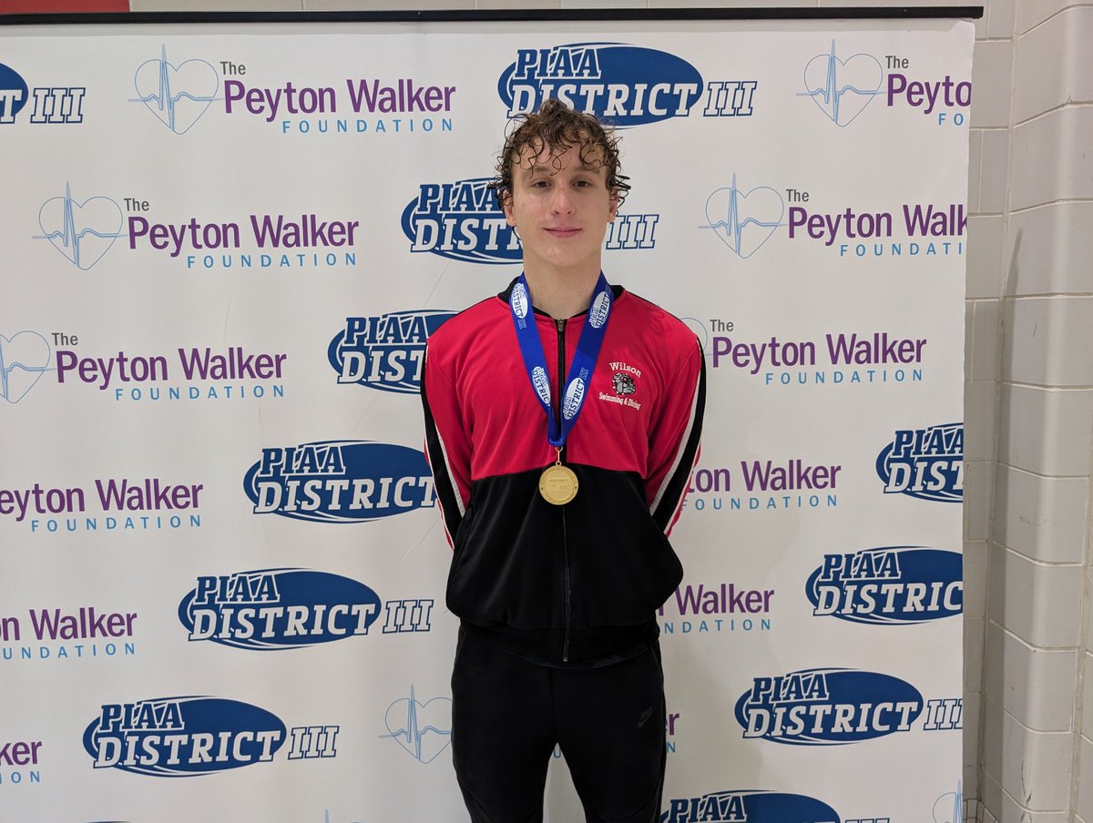 piaadistrict3's tweet photo. PIAA District III WellSpan Class 3A boys 100 butterfly champp Kai Boyer if Wilson who broke the pool and his own District III records https://t.co/MpwswVQwGH