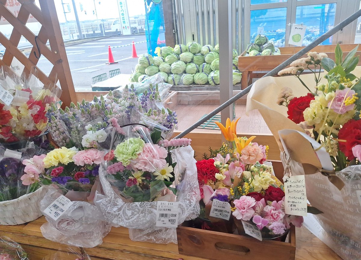 気持ちの良い朝🍃🍃 🟩 JA湘南農協直売所 あさつゆ広場 (平塚 花菜