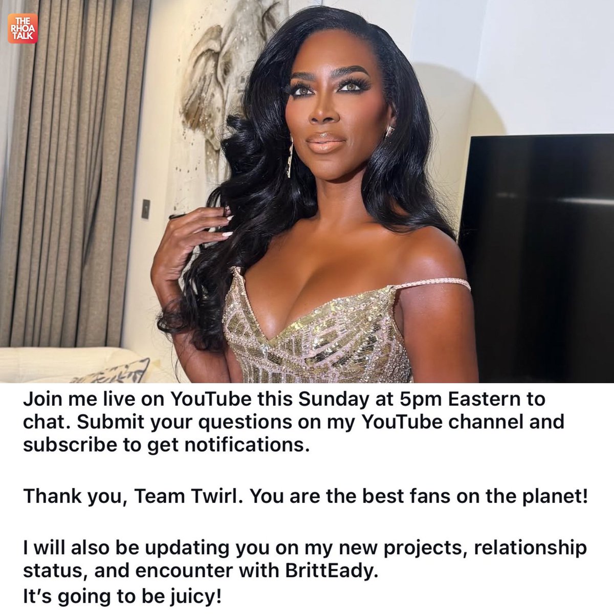 TheRhoaTalk's tweet photo. Brit reacts after Kenya announces YouTube live to talk her encounter with Brit and more. #RHOA https://t.co/34vrdqVhIR