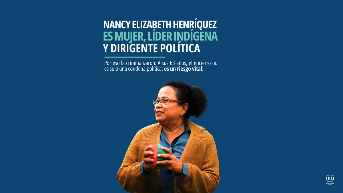 Nancy Elizabeth Henríquez tiene 63 años.
Es mujer. Es líder indígena miskita. Es dirigente política.

Por eso la criminalizaron.

Hoy, su encierro no es solo una condena política: es un riesgo vital.

🧵👇