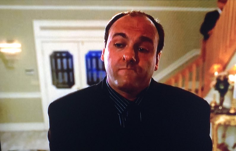 <a href="/willmenaker/">Will 🦥 Menaker</a> Carmela mentions Christopher at Livia’s wake. When Janice corrals everybody to tell stories even though Tony explicitly told her not. Tony is furious. Some guy comes down the stairs after taking a piss, sees what’s going on, and slowly backs away.