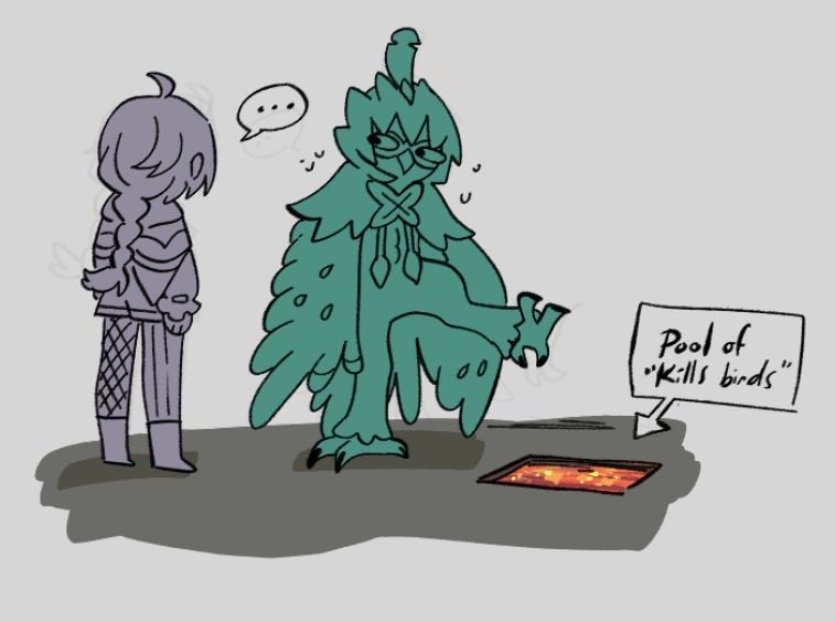 tabbitime's tweet photo. Got into cobblemon (thats why no art lately) and my stupid bird has a death wish https://t.co/yOiNWrAnbm
