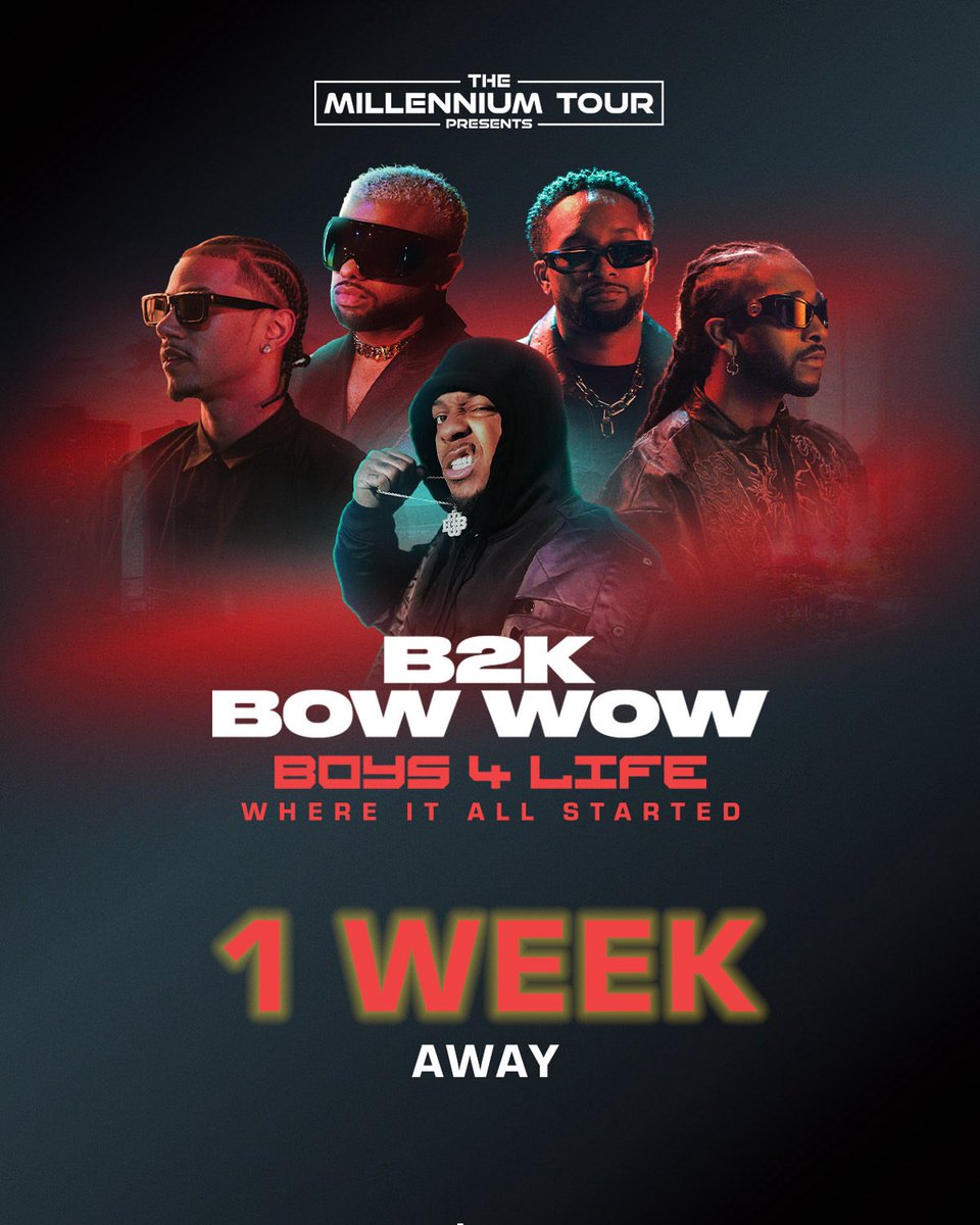 smoss's tweet photo. 1 Week away…  “Boys 4 Life Tour”  Kicks off get your tickets now!! JUST ADDED B5 
 https://t.co/1pc5WK86sN https://t.co/8mtLEeIvcn