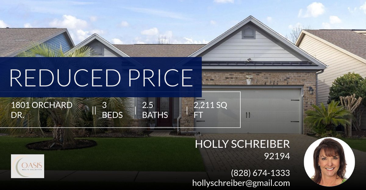 MoveMyrtleBeach's tweet photo. 📍 Reduced Price 📍 This recently reduced home at 1801 Orchard Dr. in Myrtle Beach won't last long, so, don't wait to set up a showing! Reach out here or at (828) 674-1333 for more information! https://t.co/QpksGEbnaQ https://t.co/NbyWeAOo0W