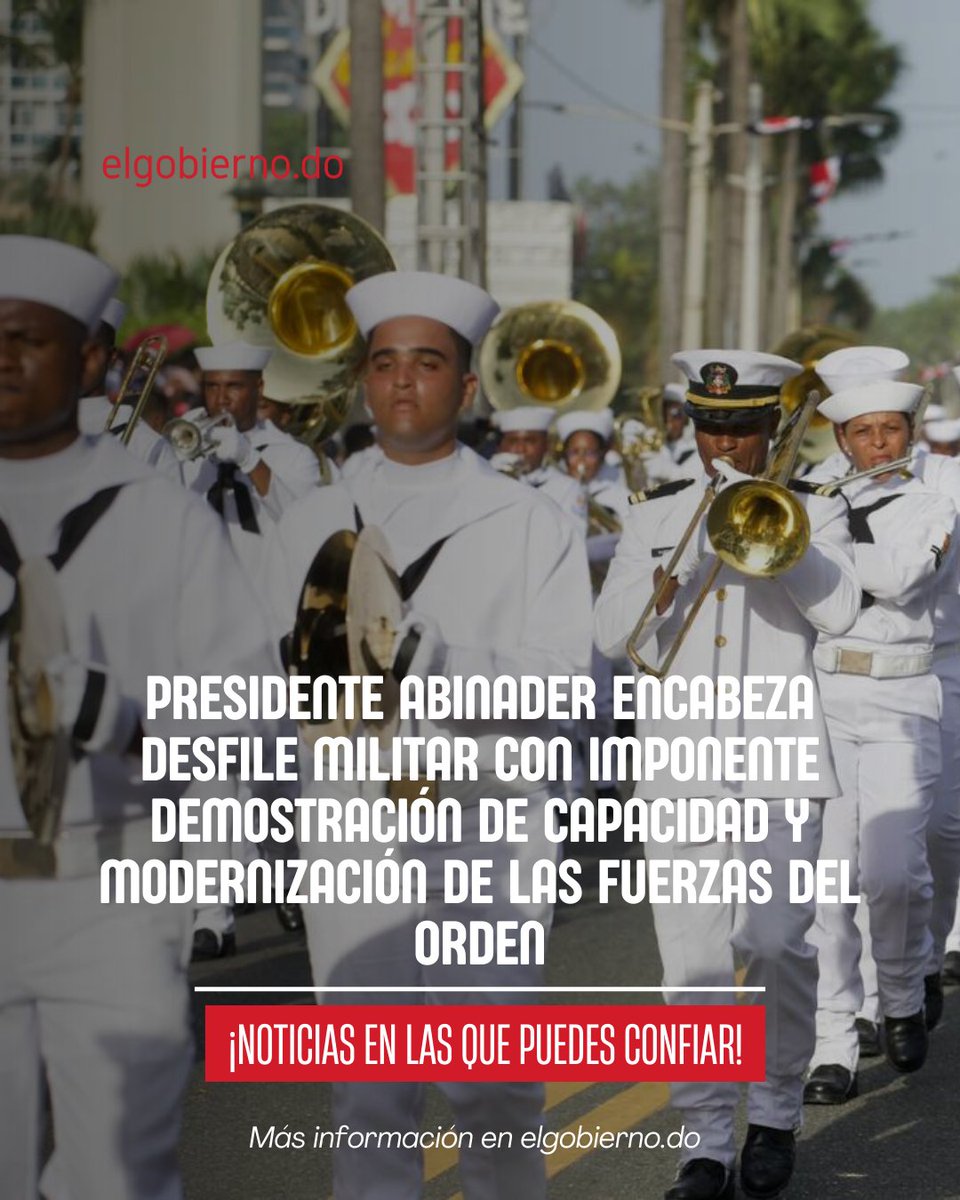 Santo Domingo.– Con una imponente demostración de capacidad, disciplina y modernización de los cuerpos castrenses, el presidente Luis Abinader encabezó este 27 de febrero el desfile militar conmemorativo del 182 aniversario de la Independencia Nacional, reafirmando el compromiso