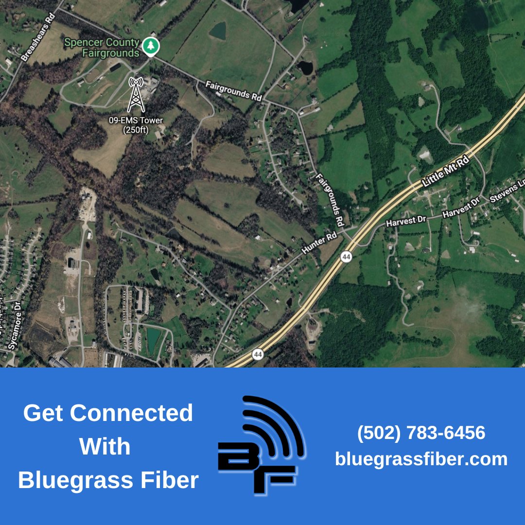 BluegrassFiber's tweet image. Are you located near Fairgrounds Rd, Hunter Rd, or Breashears Rd in Spencer County? 👀
Go to our website bluegrassfiber.com or give us a call/text at (502) 783-6456 today.
#BluegrassFiber #StreamLocal #RuralInternet #SpencerCounty #InternetProvider