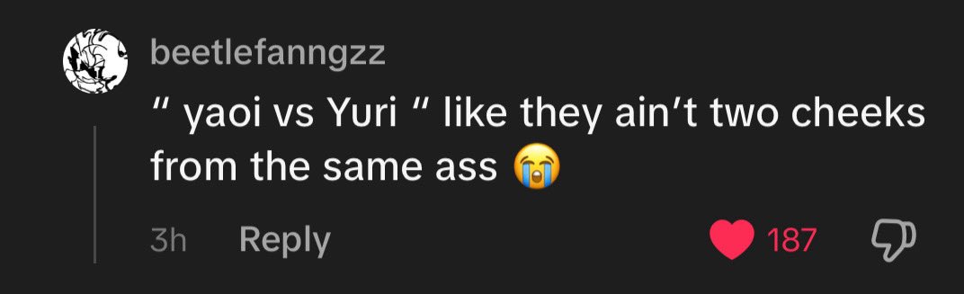 i’m fucking crine what is this analogy