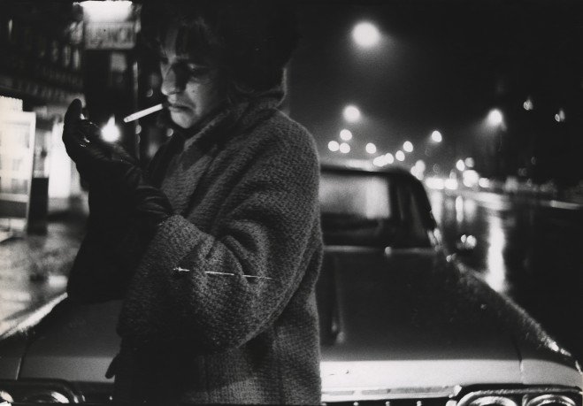 A woman wears a hatpin in her sleeve to defend herself against the Boston Strangler, 1963. (Arthur Rickerby/LIFE)