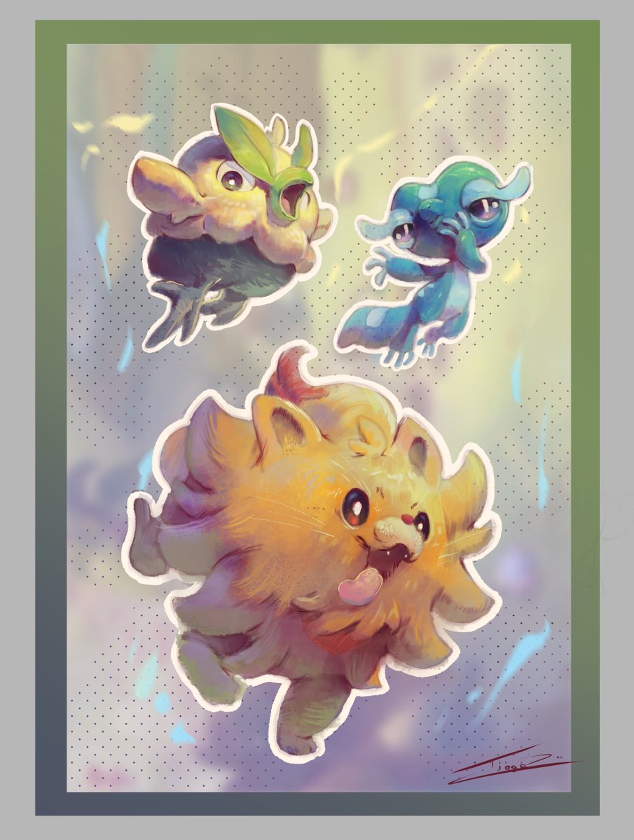 KusoTiagin's tweet photo. Wich is your favorite new starter for #PokemonWindsWaves ? I'm personally a fan of Gecqua!

#pokemonday #Pokemon #pokemonfanart https://t.co/LaTbA7aImu