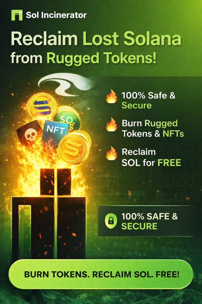 zachc863's tweet image. 🔥Got rugged on Solana?
Don’t let that SOL stay trapped!

With Sol Incinerator you can burn useless tokens/spam NFT &amp;amp; abandoned assets to reclaim lost SOL - 100% FREE

Clean up YOUR Wallet🫧

Turn trash tokens into real SOL💰
👉 sol-incinerator.com/?ref=ywr6h9nn

#Solana #CryptoTools #Defi