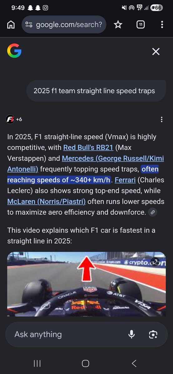 DarksignoCuff's tweet photo. @neo1255301 @russellatte @l4norr1s Hmmm quick google search suggests Mclaren was one of the slowest in a straight line... https://t.co/uKEAU4FOyI
