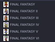 Jetzt hat mir nen Kumpel einfach FF bis FF VI geschenkt, nachdem ich meinte ich habe nichts zum spielen.