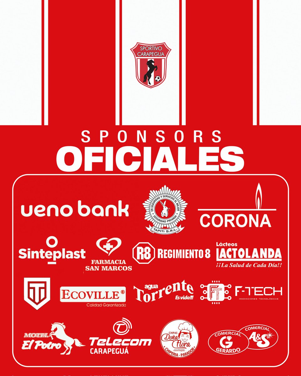 SptvoCarapegua's tweet photo. 🤝 Main Sponsors 🇮🇩

Agradecemos a nuestros aliados por creer y apostar por nuestra institución ⚽💯 

#elpotrocarapegüeño2026🇲🇨 https://t.co/WrjH59leB7