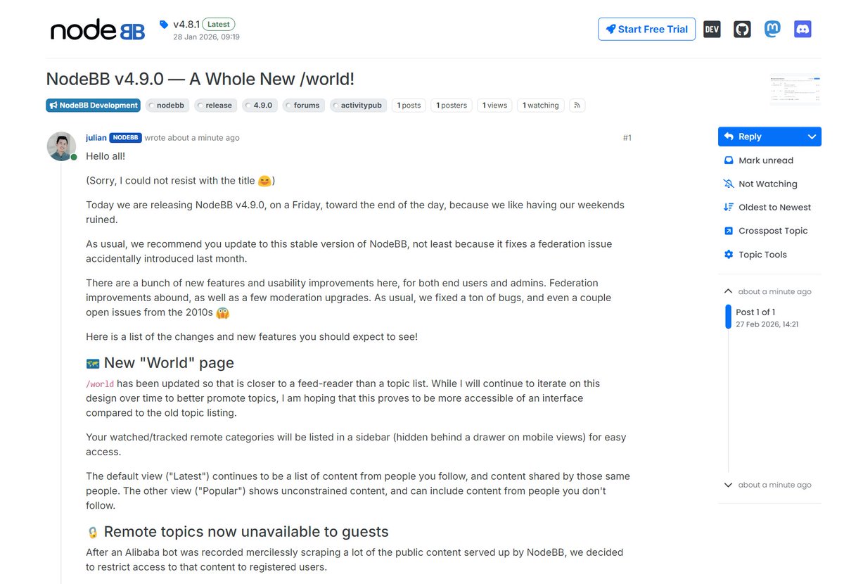 NodeBB tweet media