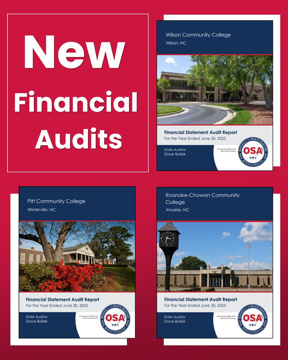 North Carolina Office of the State Auditor tweet media