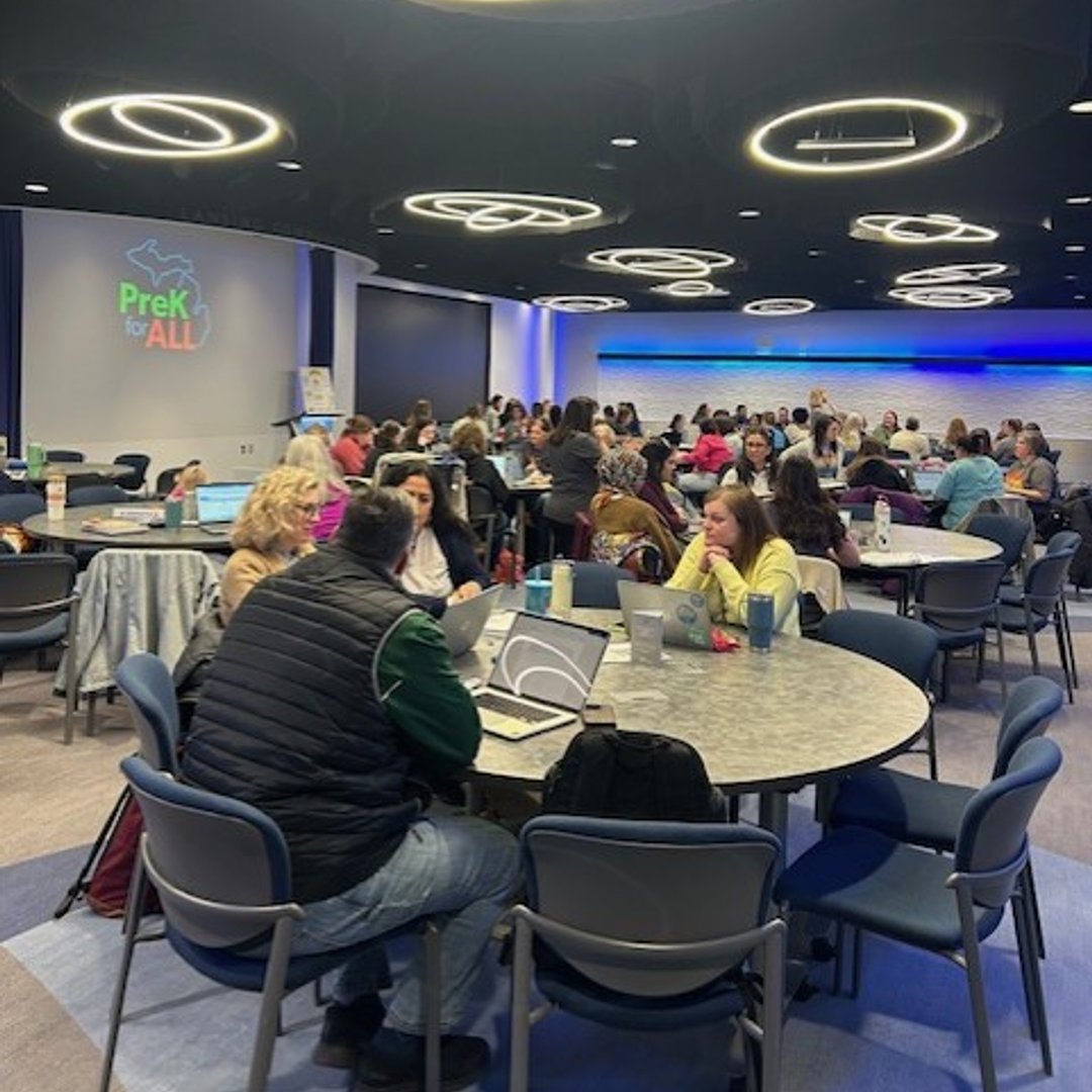InghamISD's tweet photo. Local district PreK teams gathered at LCC Downtown for Data Day, digging into strategies to improve student outcomes, deepen family engagement and expand access to early learning. #InghamImpact #PreKforAll https://t.co/rDhtTuwyKk