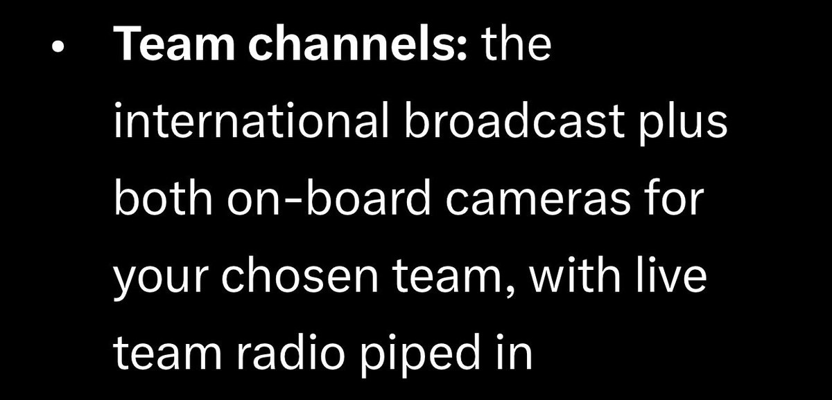 This is what I’d love to see available to UK F1 viewers