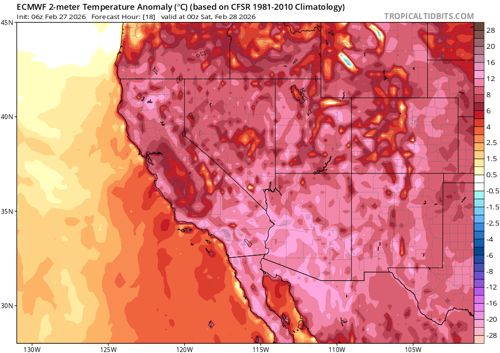 Record February Heat Shatters Marks Across Southwest