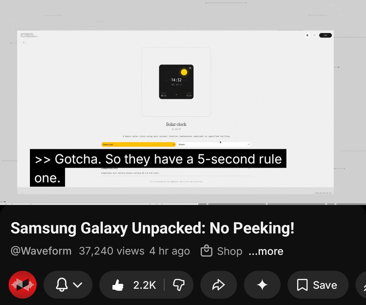 singularity_ux's tweet photo. Such a fun time to live! @WVFRM &amp; @MKBHD talked about my 5-Second Rule Essential App on the @nothing Playground! 👾
(they completely misunderstood the game 😂)

🔗 https://t.co/alt6AuAVlH

@getpeid @AkisEvangelidis @SelimBenayat @essential https://t.co/8sThxcWcet