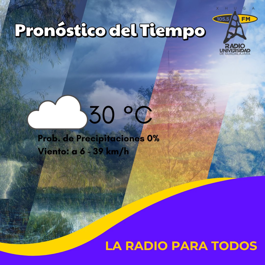 🌤️ Pronóstico del clima en #Ameca 🌧️
Infórmate hoy con #XHUGARadioUdeG 📻
Temperatura, lluvias y recomendaciones para tu día.
Mantente preparado y sintoniza tu radio universitaria. 🎧✨
#ClimaHoy #TiempoEnAmeca #RadioUdeG #NoticiasLocales