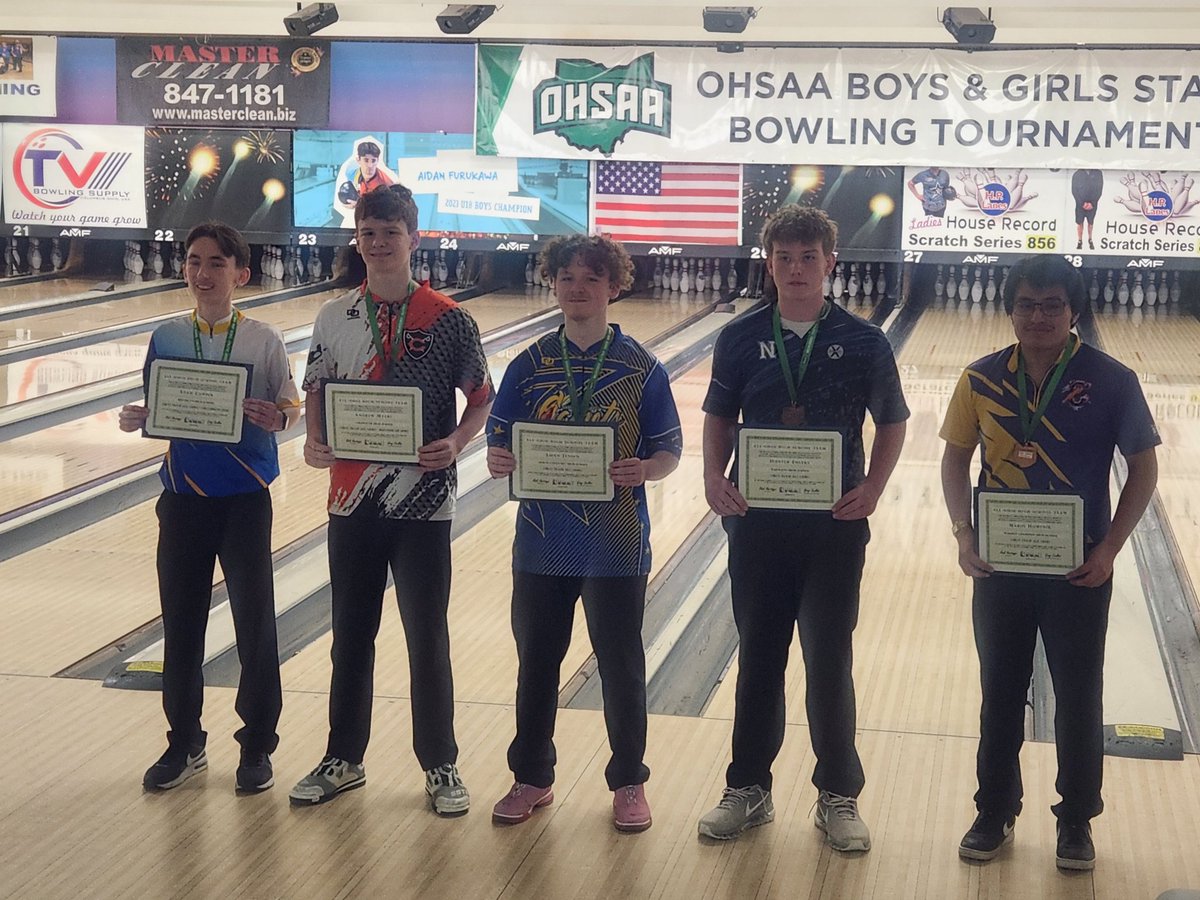 cavbowling's tweet photo. Andrew Myers individual runner-up and 1st team All-Ohio. Great bowling! #ringofhonor. #cavpride https://t.co/KCD27OI0is