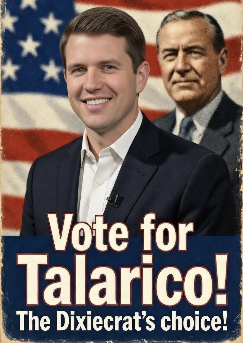 WacoYRs's tweet photo. Nikki Barnes is on top of it when it comes to James “Jim Crow” Talarico
Our white-hat hackers intercepted this poster being spread around white-supremacist circles
#werenotgoingback https://t.co/MCR54PiMZ5