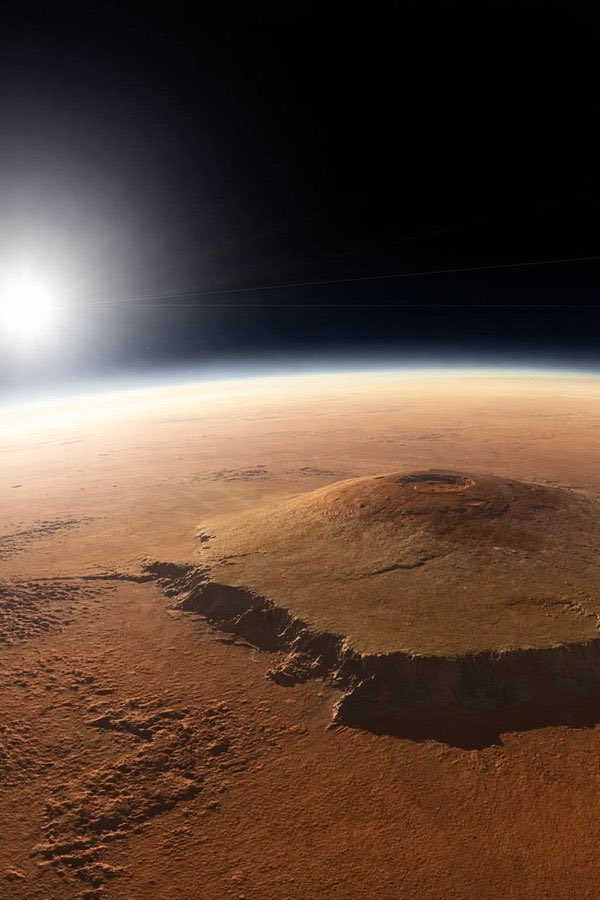 Olympus Mons(Mars)- The tallest mountain in the Solar System.
