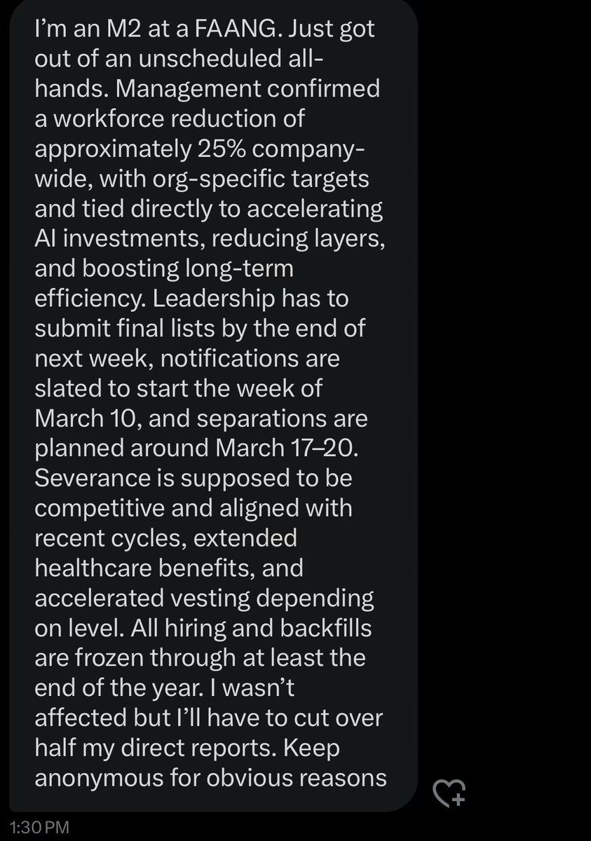 Just got this DM. Shit is getting real out there. 

If you might be affected by this, I’d start making your exit plan and building up savings now