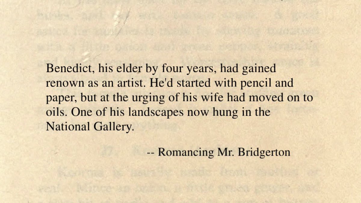 the first painting benedict ever completed… then he goes on to have two of his paintings displayed in the national gallery ❤️‍🩹