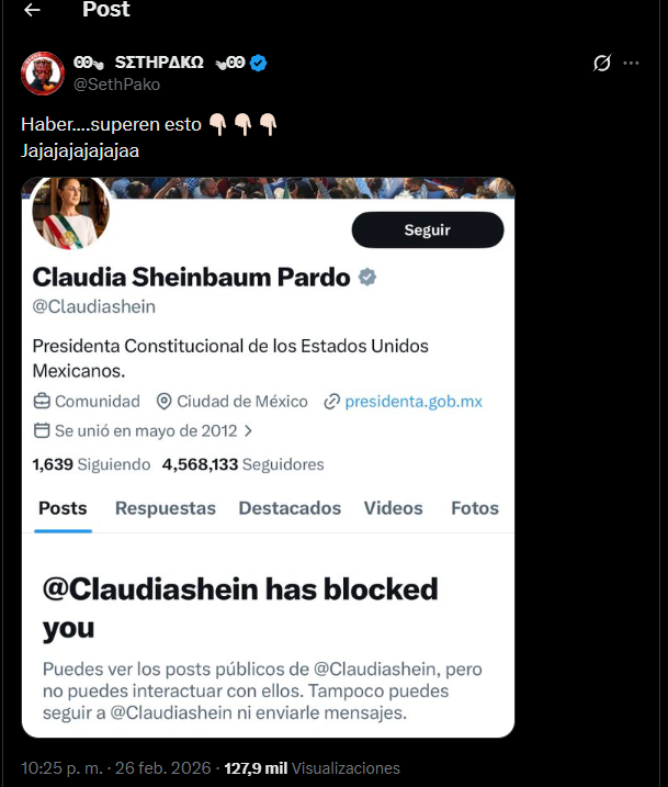 Pinche vieja ridicula <a href="/Claudiashein/">Claudia Sheinbaum Pardo</a>
