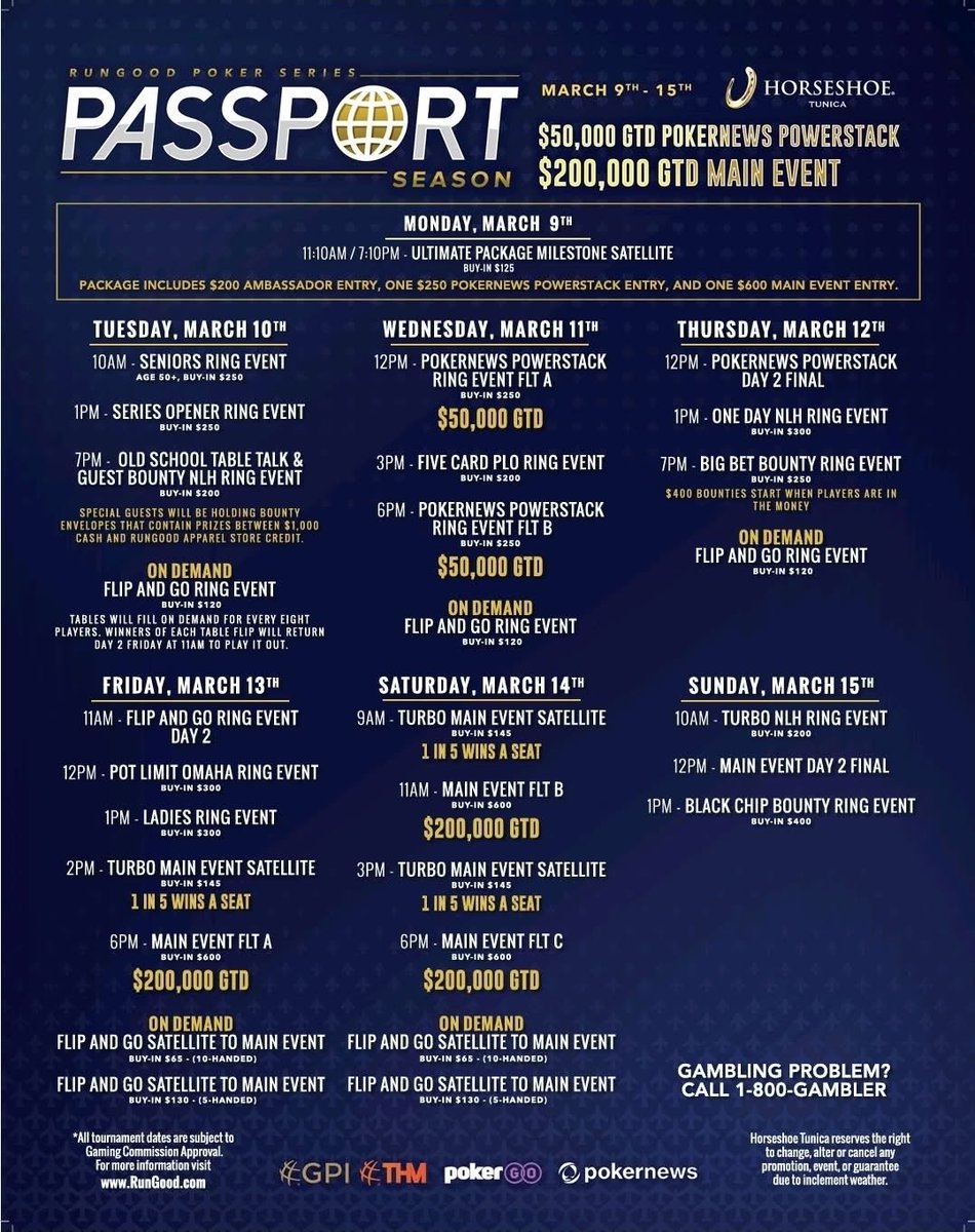 Back to back RunGoodGear.com stops 300 miles apart. What is the over under on number of rings STL players will win? I know I’m good for at least 1/9th of a ring if they would chop one up for me. <a href="/HollywoodSTL/">Hollywood Casino St. Louis</a> <a href="/HorseshoePoker/">HorseshoeTunicaPoker</a>