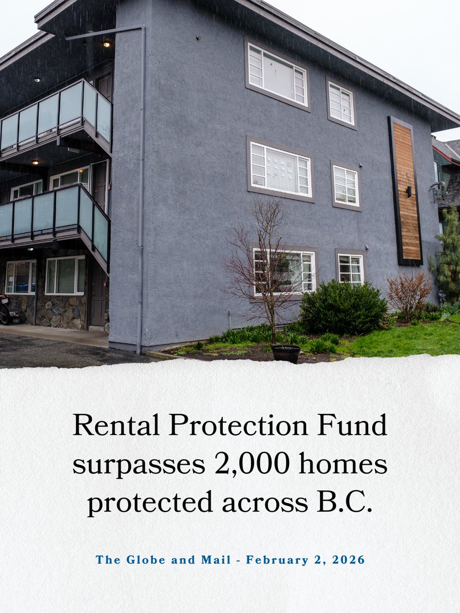 BCGovNews's tweet photo. Protecting rental homes helps renters stay in the communities they've built their lives around. That means thousands of people can keep close to work, school, family and friends. This work will continue so that more people stay connected to what matters most. https://t.co/TdVw5qQeqA