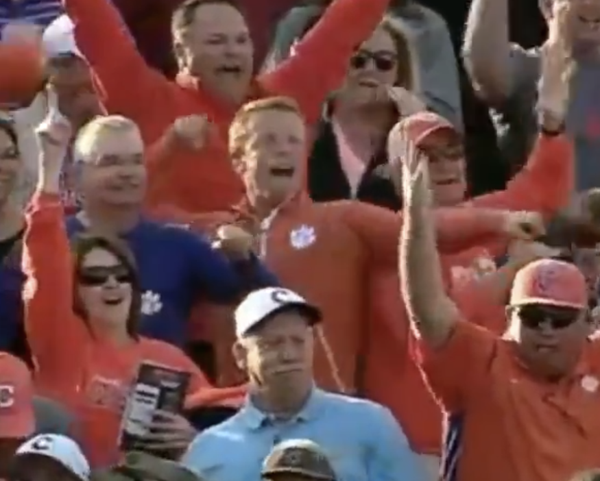 MarkEstes97's tweet photo. To this day I have no clue what my brother and dad were yelling here. Probably something like "Wow! What a great rivalry. We respect both institutions for representing this great state on the baseball field".....something like that https://t.co/RqwNSf2boP