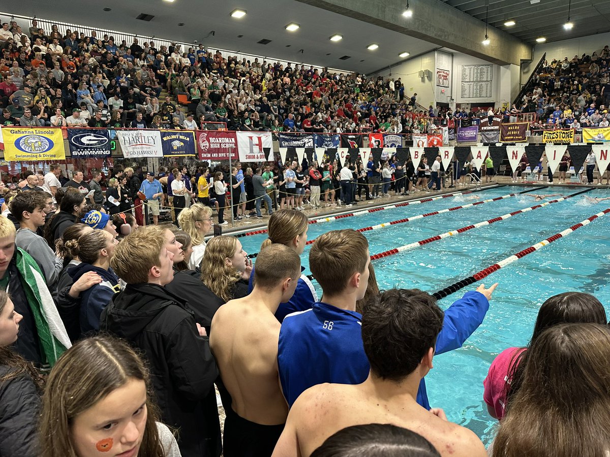 BHSGoBigBlue's tweet photo. A lot of fun to be on the pool deck with these athletes today at the state meet. Culmination of a great season. Really proud of this group! https://t.co/kGXf45EIHd