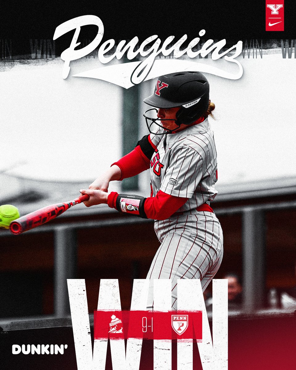 PENGUINS WIN!

YSU 9, Penn 1

🔴 Ashlyn Bishop | 2-3, 2 RBIs
🔴 Isabella O'Brien | 1st W

#GoGuins