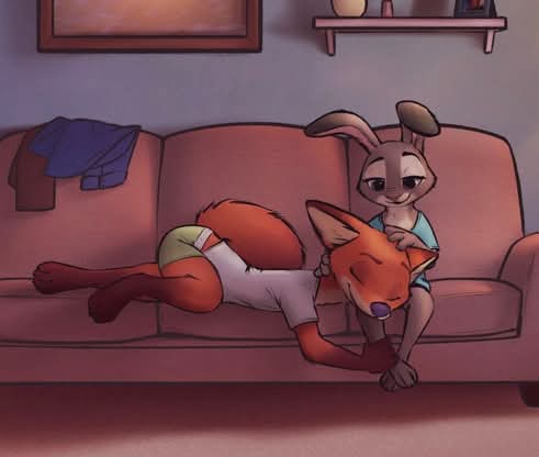 Carrots_isback's tweet photo. Could we possibly have a scene in Z3 of Nick sleeping in Judy lap, please? 
#wildehopps #zootopia2 https://t.co/psZGVn2nEY