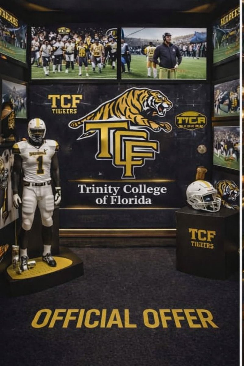 JayDaTruth14's tweet photo. Blessed to receive an offer from Trinity College of Florida!
Thank you Coach Owen for the opportunity.
@TCFTIGERSFTBALL @On3Recruit @Rivals @247Sports
#AGTG #RecruitMe #CollegeFootball
@On3Recruits @Rivals @247Sports
@MaxPreps @Husk
@RecruitNation
@CFBHome https://t.co/sDPW7X0irF
