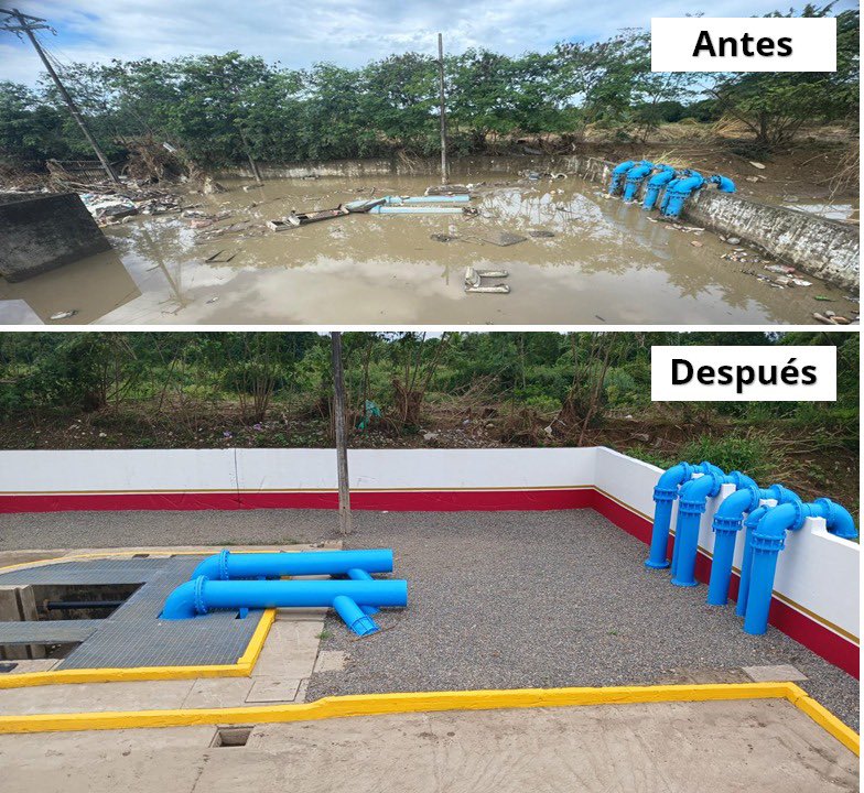 citlalli_peraza's tweet photo. “Con la satisfacción del deber cumplido”,  el día de hoy se llevó a cabo la entrega del cárcamo “gaviotas” a la Presidenta mpal de Poza Rica, Veracruz. Dicho cárcamo se encontraba completamente dañado a causa las inundaciones ocurridas en octubre pasado.
#conagua #ocavm #hechosnopalabras 😎