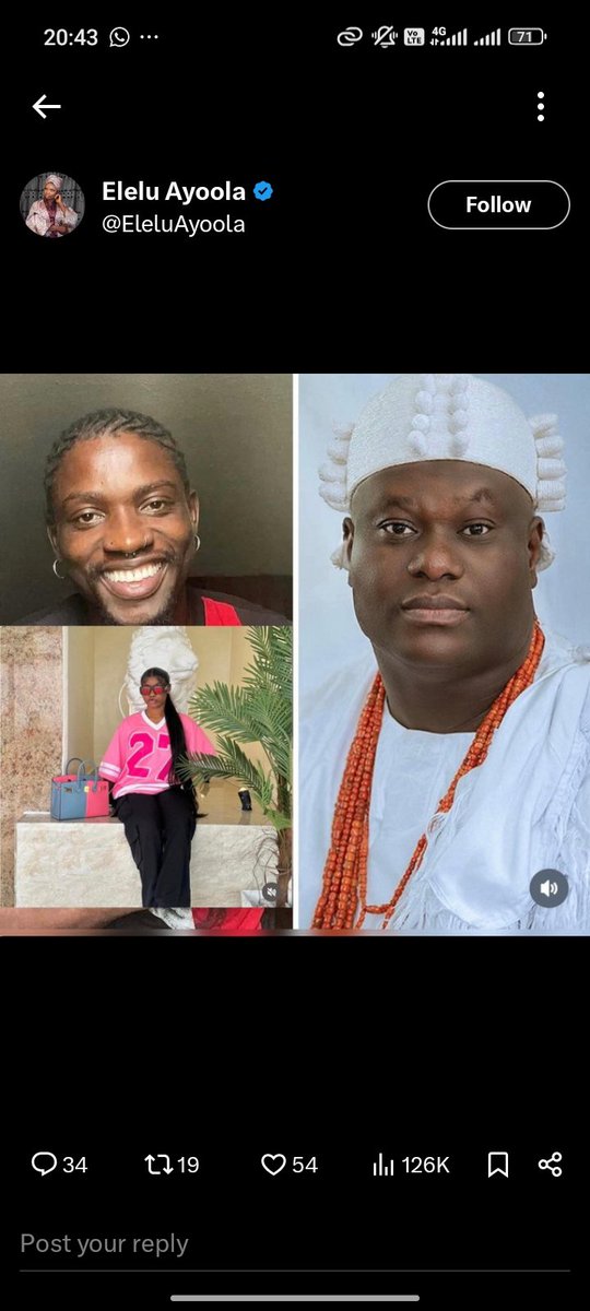FROM VDM: If I see The Ooni of Ife, I will bow down to greet him whereas he is bowing down to Mitchy on WhatsApp. A whole Ooni of Ife, I am disappointed. She even referred to him as 'even this king had to find my contact. No wonder, she can never regard me. A whole first class