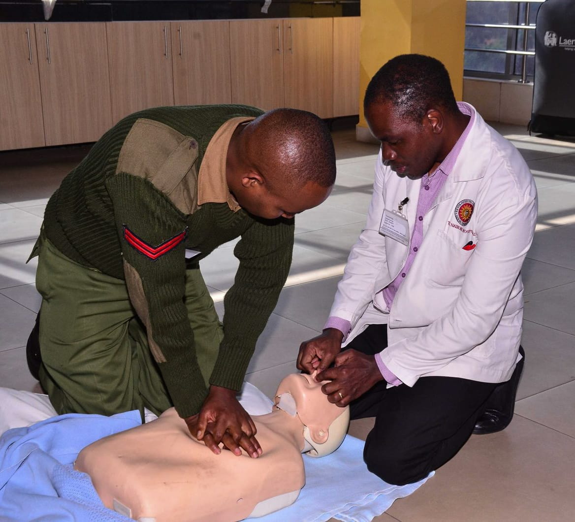 APSKenya's tweet photo. PARTNERSHIP FOR LIFE: COMMANDANT OPICHO AND NAIROBI HOSPITAL EMPOWER FRONTLINE OFFICERS WITH CRITICAL EMERGENCY SKILLS 

Today 27/02/2026 the Commandant Security of Government Buildings and VVIPs, Mr. Lazarus Opicho,SS,HSC,'ndc'(K)-SAIG  graced the Basic Life Support training at https://t.co/rE9WuIki9U