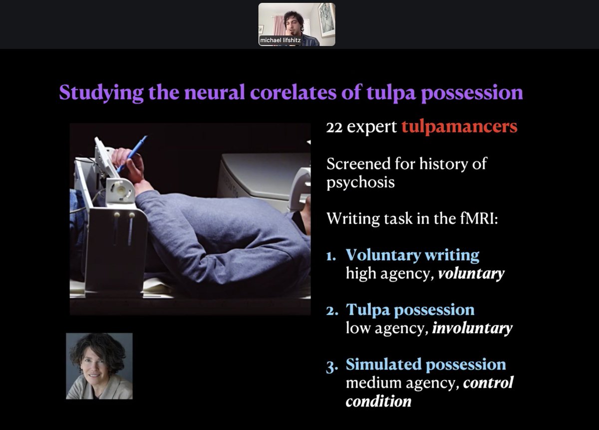 neuromichael's tweet photo. Tulpamancy? How the brain creates second subjectivity. Fascinating work with so many implications. #Tulpamancy #Plurality #ConsciousnessStudies #Neurospirituality #CognitiveScience https://t.co/i8eHRZEH2P