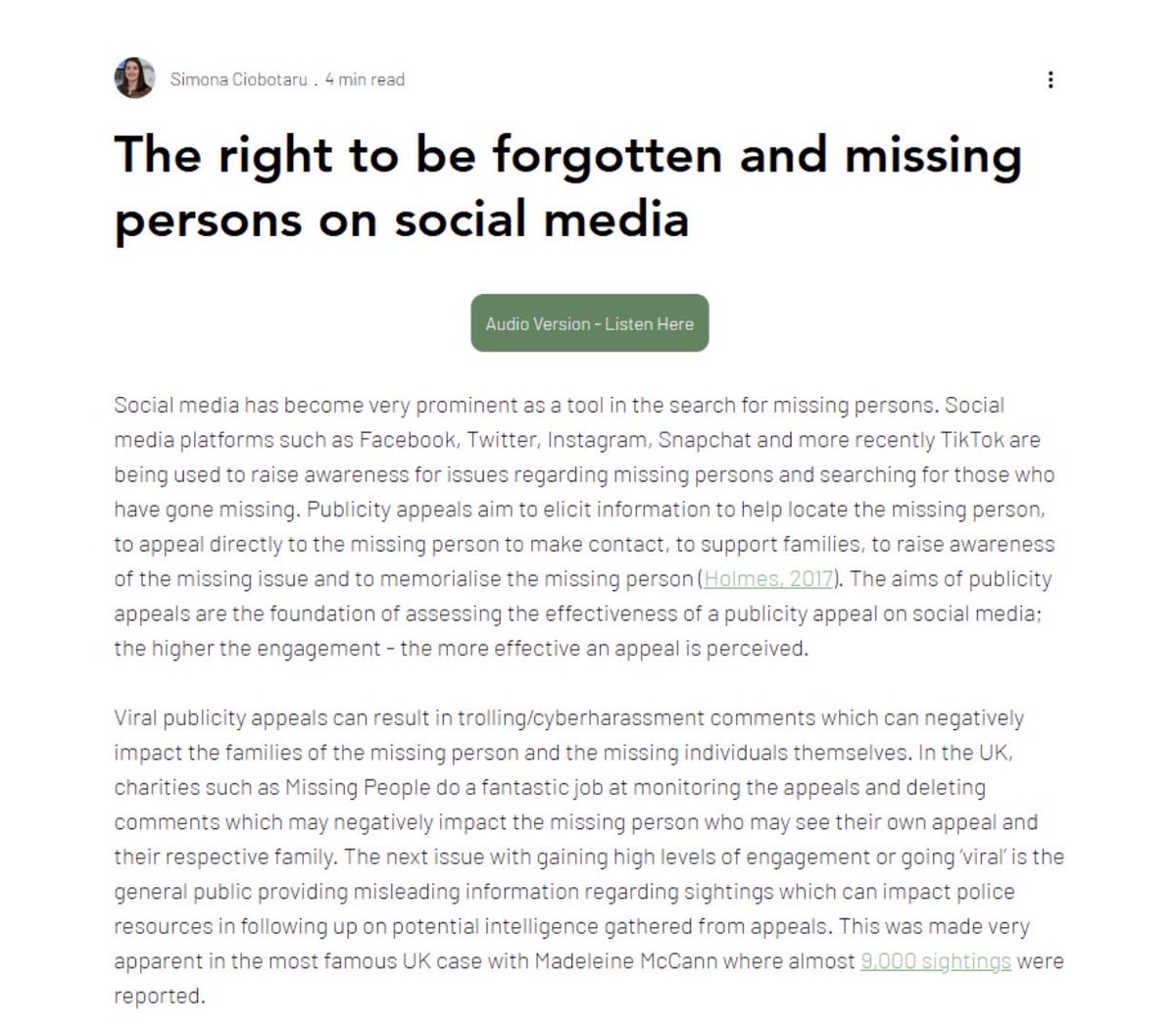 Missing Persons Research Hub tweet media